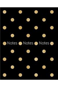 Back To School Notebook with Black and Gold Spots design - SOFT Cover