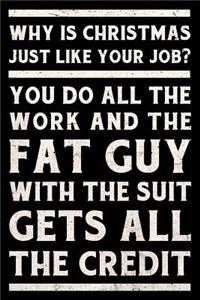 Why is Christmas just like your job? You do all the work and the fat guy with the suit gets all the credit Journal White