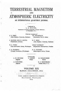 Terrestrial magnetism and atmospheric electricity