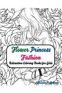 Fashion Flower Princess Coloring Books for Girls Relaxation