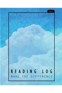 Reading Log: The Cozy Blue Sky Book Lovers Journal: 110 Pages with Book Rating Stars Inside