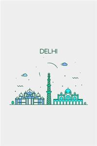 Delhi Minimalist Travel Notebook [Lined] [6x9] [110 pages]