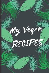 Funny Blank Vegan Recipe Cookbook -