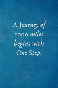 A Journey of 1000 miles begins with One Step