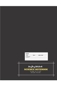 Science Notebook - AmyTmy Notebook - One Blank and One lined - 120 pages - 8.5 x 11 inch - Matte Cover