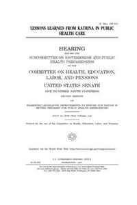 Lessons learned from Katrina in public health care