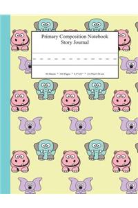 Primary Composition Notebook Story Journal: Educational Writing and Drawing Handwriting Activity Workbook