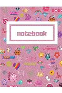 Pink College Ruled Notebook
