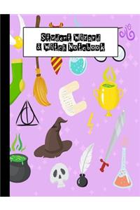 Student Wizard & Witches Notebook: Notebook Ruled Paper for Birthday, Christmas, Back to School Journal Gift for Magical Friend, Family, Teacher, Student