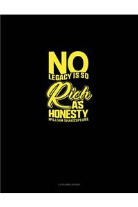 No Legacy Is So Rich as Honesty