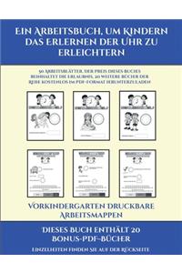 Vorkindergarten Druckbare Arbeitsmappen (Ein Arbeitsbuch, um Kindern das Erlernen der Uhr zu erleichtern)