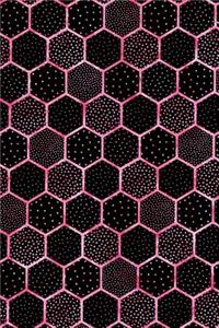 Bullet Journal Notebook Polka Dots and Hexagons Pattern 7