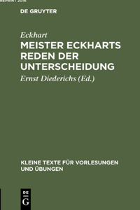 Meister Eckharts Reden der Unterscheidung