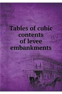 Tables of Cubic Contents of Levee Embankments