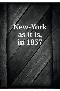 New-York as It Is, in 1837