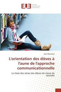 L'Orientation Des Élèves À l'Aune de l'Approche Communicationnelle
