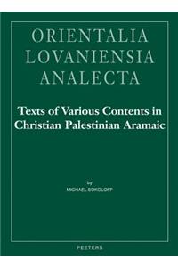 Texts of Various Contents in Christian Palestinian Aramaic