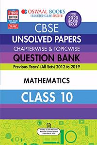 Oswaal CBSE Unsolved Papers Chapterwise & Topicwise Class 10 Mathematics Book (For March 2020 Exam)
