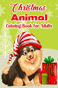 Christmas Animal Coloring Book For Adults