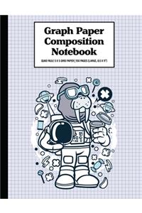 Graph Paper Composition Notebook Quad Rule 5x5 Grid Paper - 150 Sheets (Large, 8.5 x 11