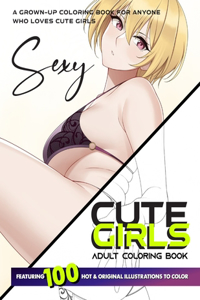 Cute Girls Adult Coloring Book