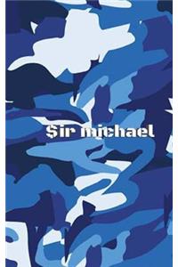 Blue Camouflage Sir Michael creative journal