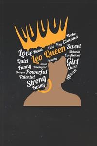 Leo Notebook 'Leo Queen' - Zodiac Diary - Horoscope Journal - Leo Gifts for Her