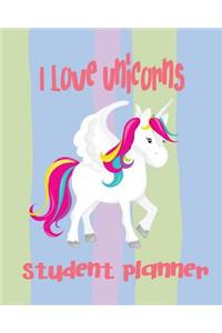 I Love Unicorns Student Planner