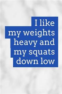 I Like My Weights Heavy and My Squats Down Low