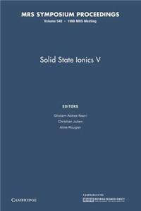 Solid State Ionics V: Volume 548