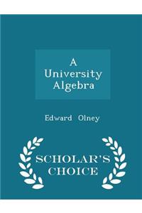 A University Algebra - Scholar's Choice Edition