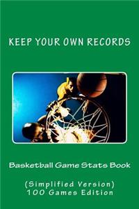 Basketball Game Stats Book