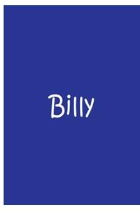 Billy - Blue Personalized Notebook / Journal / Blank Lined Pages