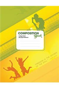 Composition book College-ruled Notebook Journal for school, student, teacher, office 7.44 x 9.69in