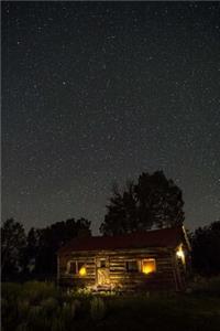 A Rustic Cabin Under a Starry Night Sky Journal