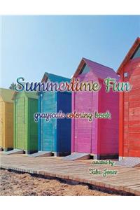 Summertime Fun Grayscale Coloring Book