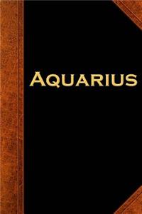 Aquarius Zodiac Horoscope Vintage Journal