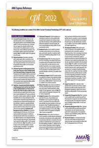 CPT Express Reference Coding Card 2022: Level I & HCPCS Level II Modifiers
