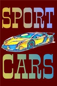 sport cars, notebook 6×9 100 page