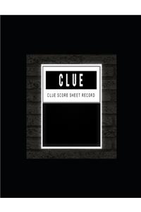 Clue Score Sheet Record
