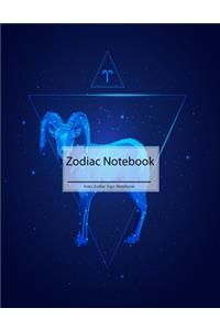 Aries Zodiac Notebook