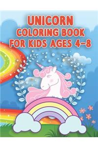 Unicorn Coloring Book for Kids Ages 4-8