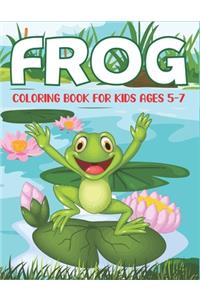 Frog Coloring Book for Kids Ages 5-7