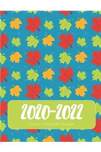 2020-2022 Three 3 Year Planner Nature Leaves Monthly Calendar Gratitude Agenda Schedule Organizer