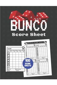 Bunco Score Sheet