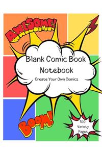 Blank Comic Book Notebook