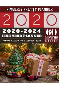 5 year planner 2020-2024: 5 year monthly planner 2020-2024 - Monthly Schedule Organizer - Agenda Planner For The Next Five Years, 60 Months Calendar, Appointment Notebook Lar