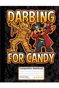 Dabbing for Candy Halloween Composition Notebook