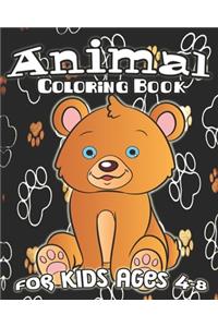 Animal Coloring Book For Kids Ages 4-8: Fun Animal Coloring Book, Jungle Animals, Sea Creatures, Cute Pets And More