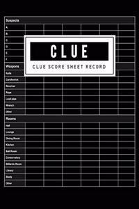 Clue Score Sheet